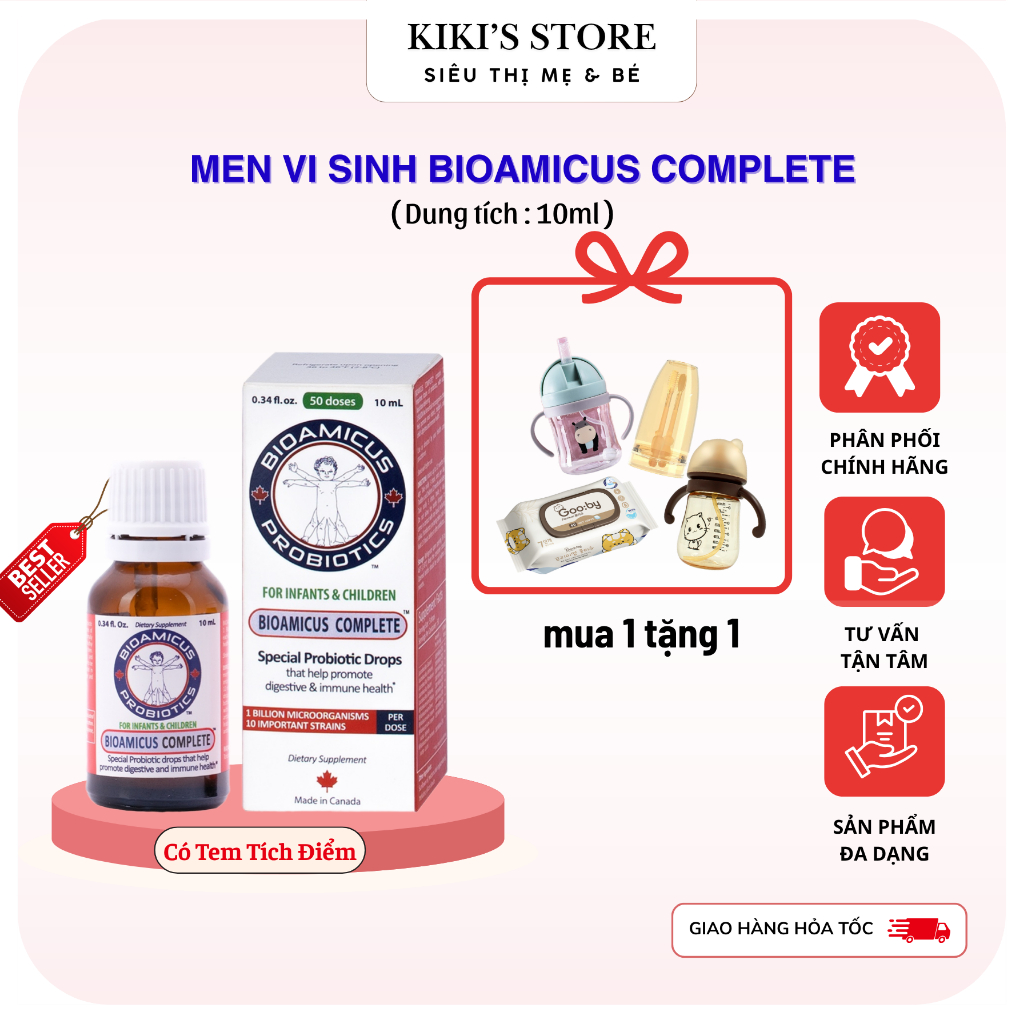 Men vi sinh Bioamicus Complete 10 chủng Canada - Lọ 10ml