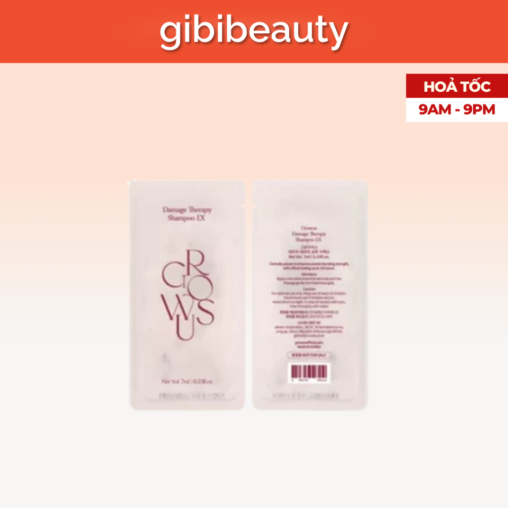 [GIFT] Sachet Dầu gội GROWUS Damage Therapy Shampoo EX 7ml