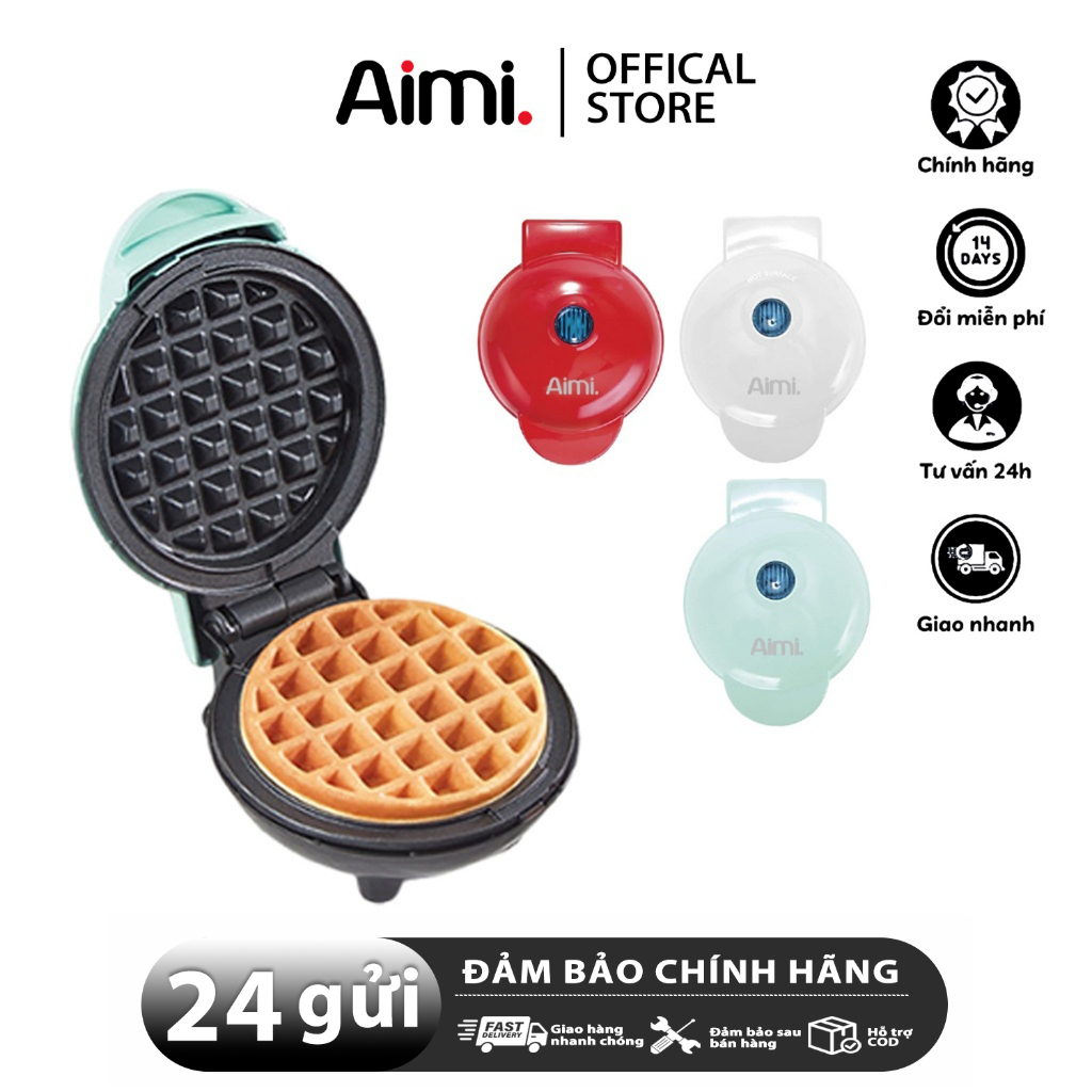 Aimi Máy Nướng Bánh Đa Năng Màu Đỏ, Công Suất 350W Màu Đen, Máy Làm Bánh Đa Năng Trắng