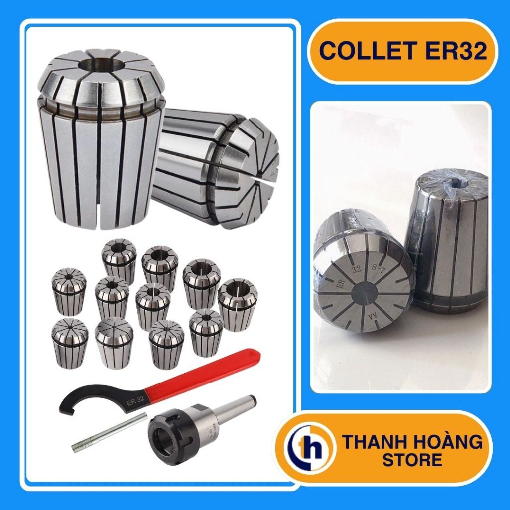 Đầu kẹp Collet ER32 chính xác cao - Kẹp dao CNC ER32 chuẩn