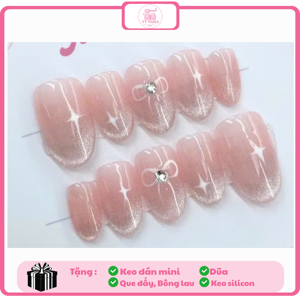 Nailbox chụp kỷ yếu thạch mắt mèo nơ X53 - Sam