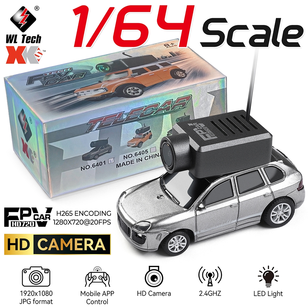 Xe RC WLtoys 1:64 Mini 6401 có Camera HD, Xe Đồ Chơi Đua RC Góc Rộng 120°, 2.4G, 720P, Ăng-ten Đơn, 