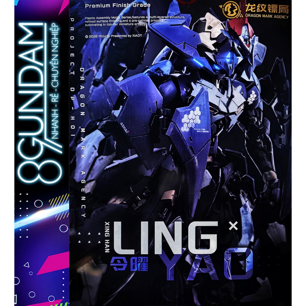 [CÓ SẴN] Mô Hình Lắp Ráp Dragon Pattern Escort Agency - LING YAO (tặng base, decal nước, bonus)