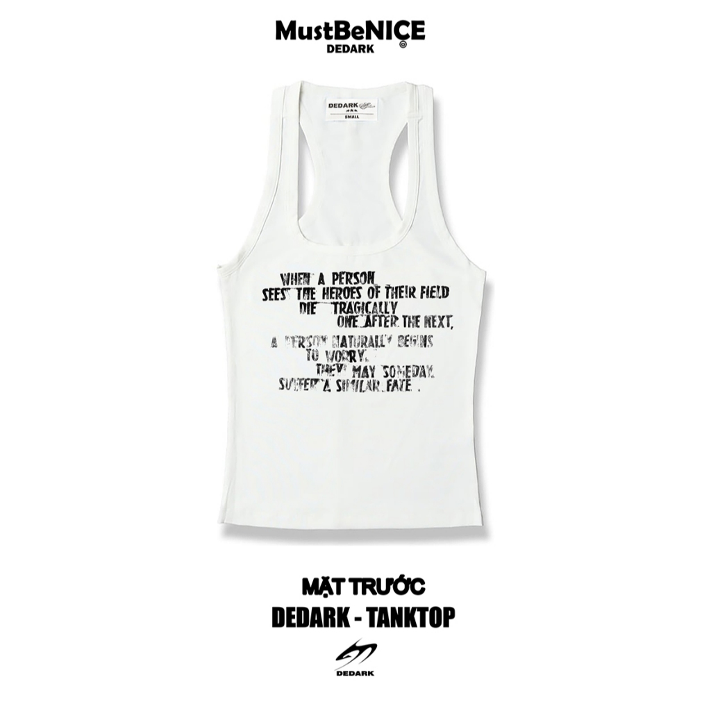 Áo thun nữ 3 lỗ 𝐃𝐄𝐃𝐀𝐑𝐊 TANKTOP