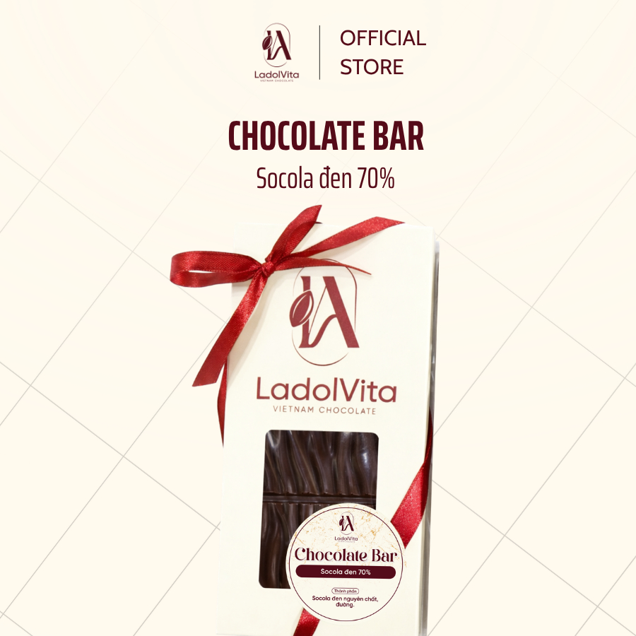Socola Bar Chocolate Đen 70% | Socola Thanh Dark Chocolate 70% Cacao Nguyên Chất – Quà Tặng Đẳng Cấp