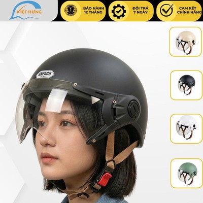 Mũ bảo hiểm nửa đầu kính chống lóa Anfago Helmet cho nam nữ, an toàn,thời trang, cá tính hàng chính hãng