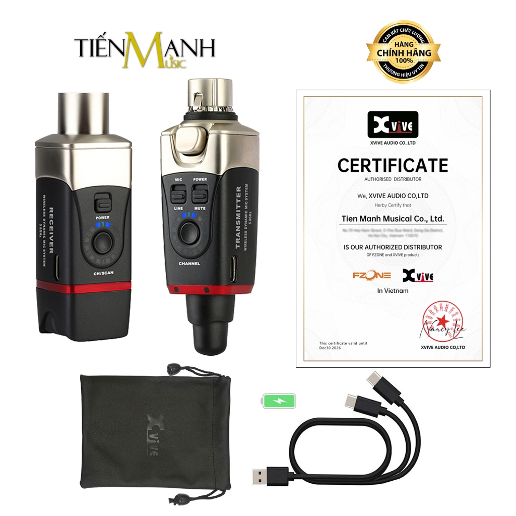 [Chính Hãng] Bộ Thu Phát Micro Không Dây Xvive U35 - 5.8Ghz Wireless System Mic Dynamic Microphone