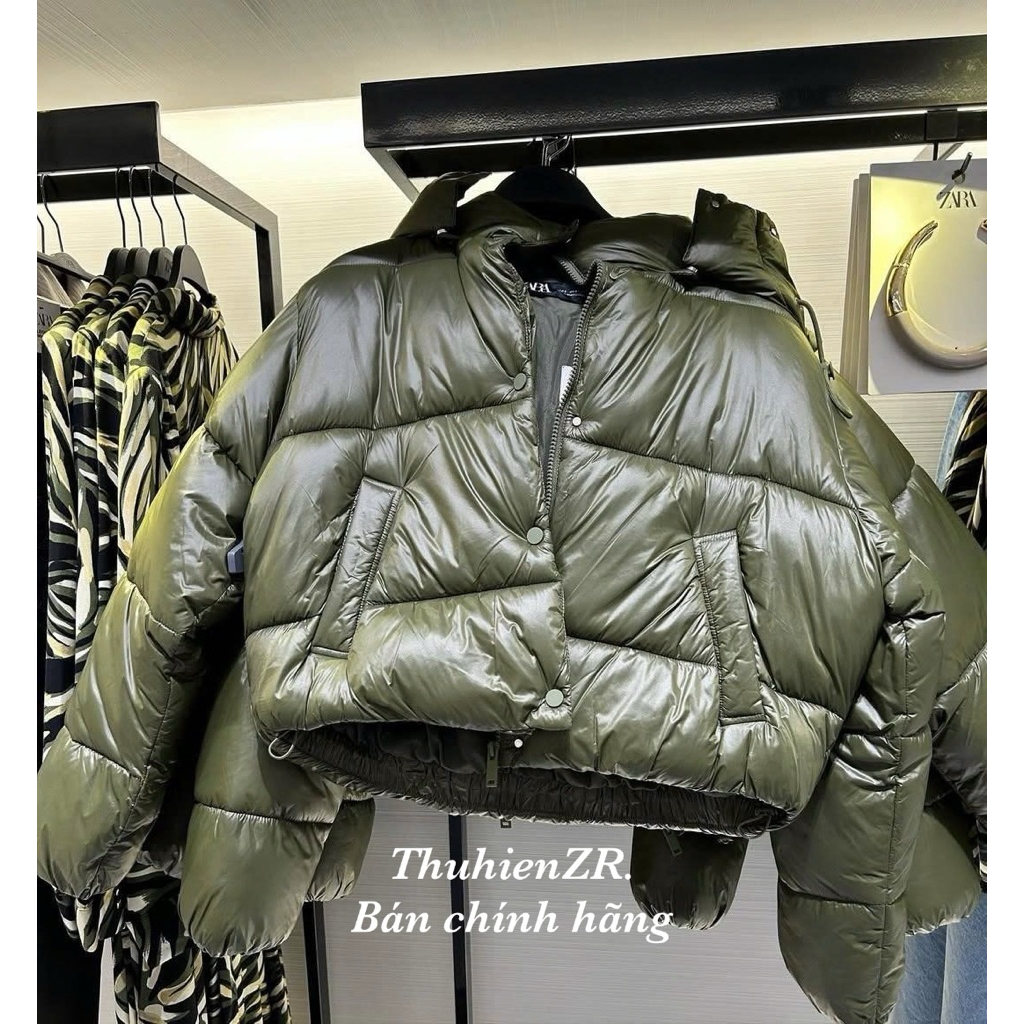 (sẵn XS)Áo khoác mã code: 5071/201/505 Anorak bông mềm màu xanh lá