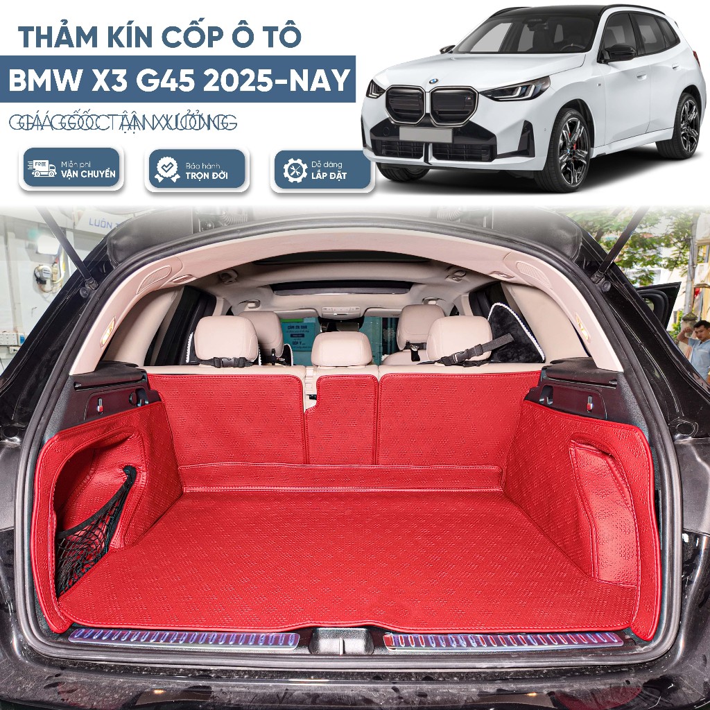 Thảm cốp 6D BMW X3 2025-nay G45 Chống nước 100% - Chính hãng - BH trọn đời