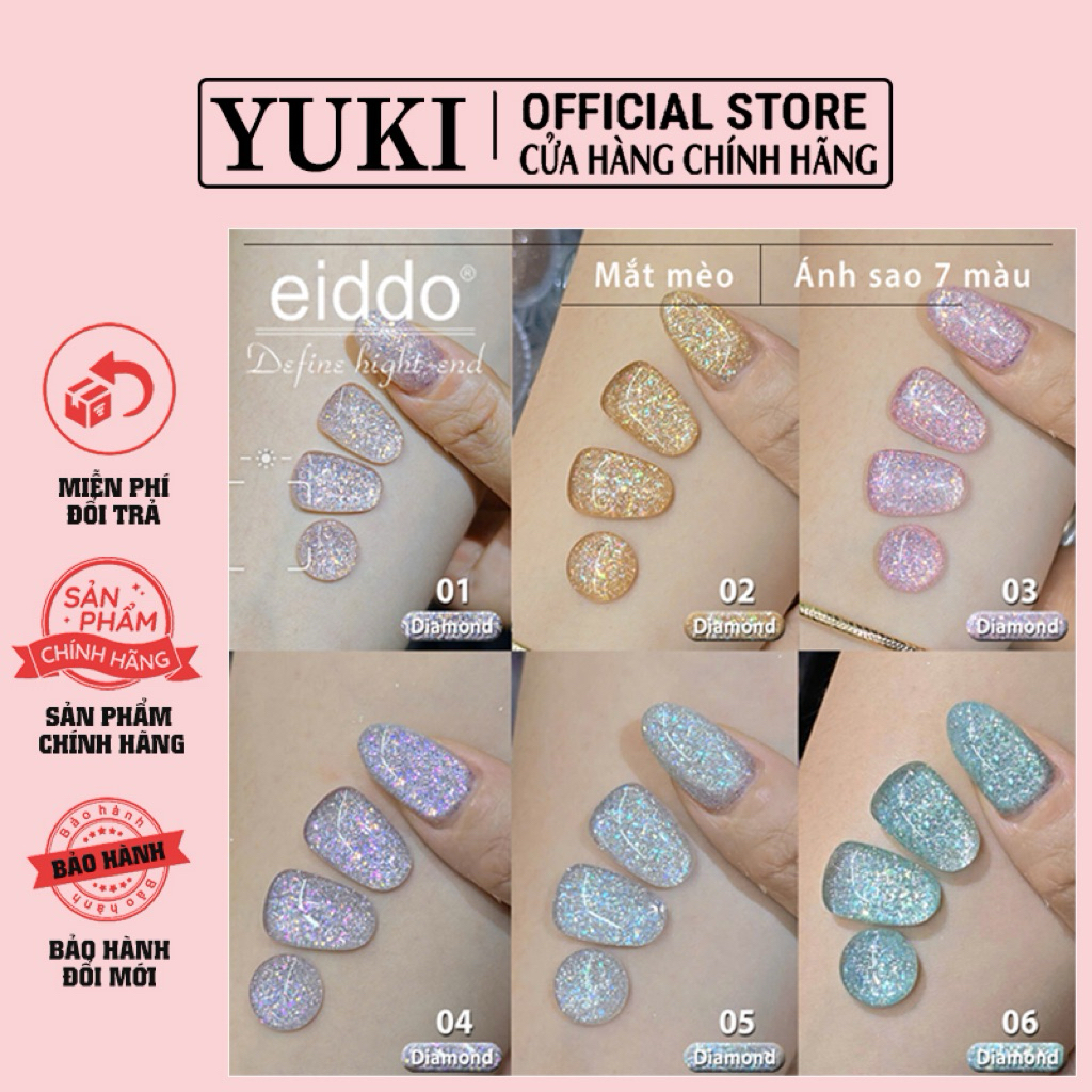 Sơn nhũ Diamond Eiddo 12ml siêu sáng - sơn gel nhũ Eiddo siêu sáng bling bling