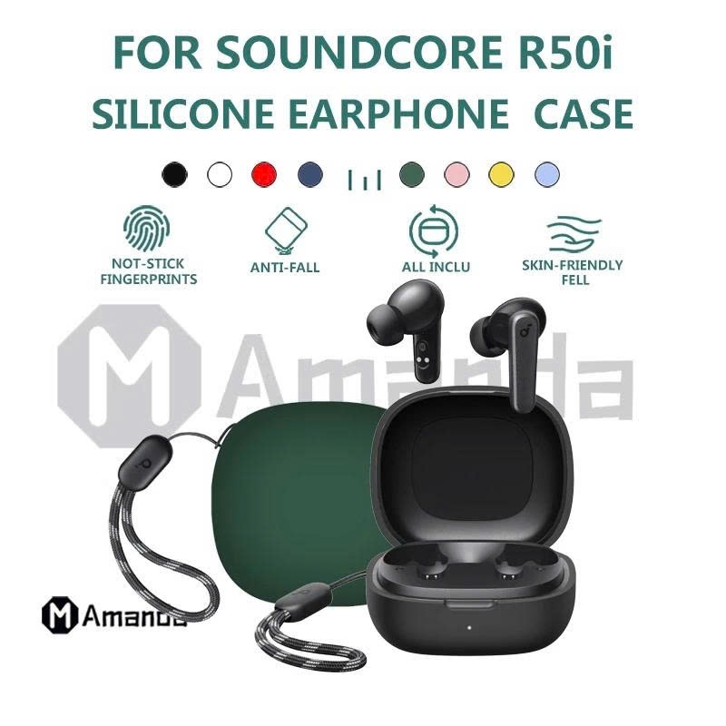 Case Ốp Silicone Bảo Vệ Tai Nghe Bluetooth Soundcore R50i Chính Hãng Dành Cho Anker R50i
