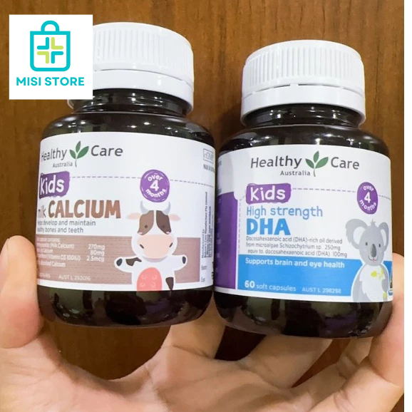 Milk Calcium Healthy Care, Canxi healthycare / DHA healthycare , cho trẻ trên 4 tháng tuổi, 60 viên 