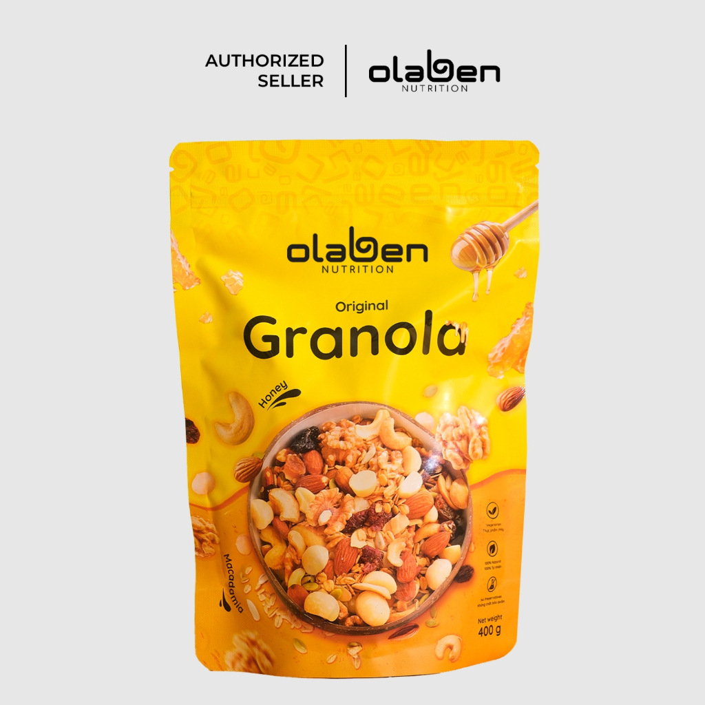 ✅ [OLABEN] Túi Granola 400g Siêu Hạt Vị Truyền Thống-Ngũ Cốc Dinh Dưỡng OLABEN NUTRITION