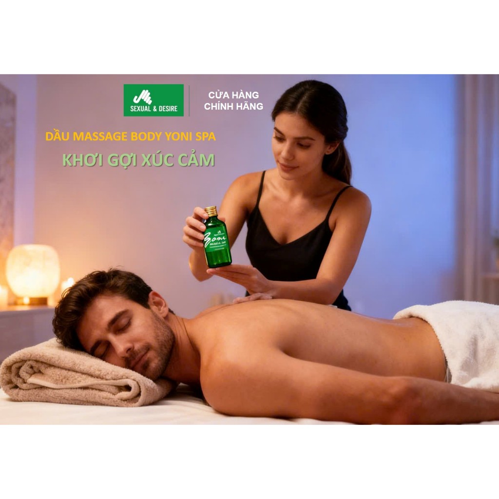 Dầu massage yoni toàn thân Nam nữ - massage tình yêu - che tên sản phẩm