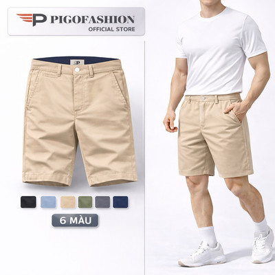 Quần short kaki nam co giãn nhẹ, dáng thời trang cao cấp SPMPSK03 - PigoFashion