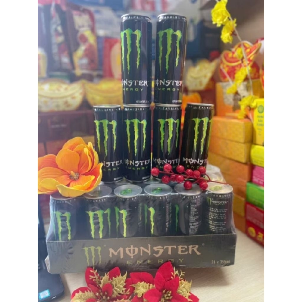 (Hỏa Tốc HCM) thùng 24 lon monster màu đen 355ml/1 lon date mới