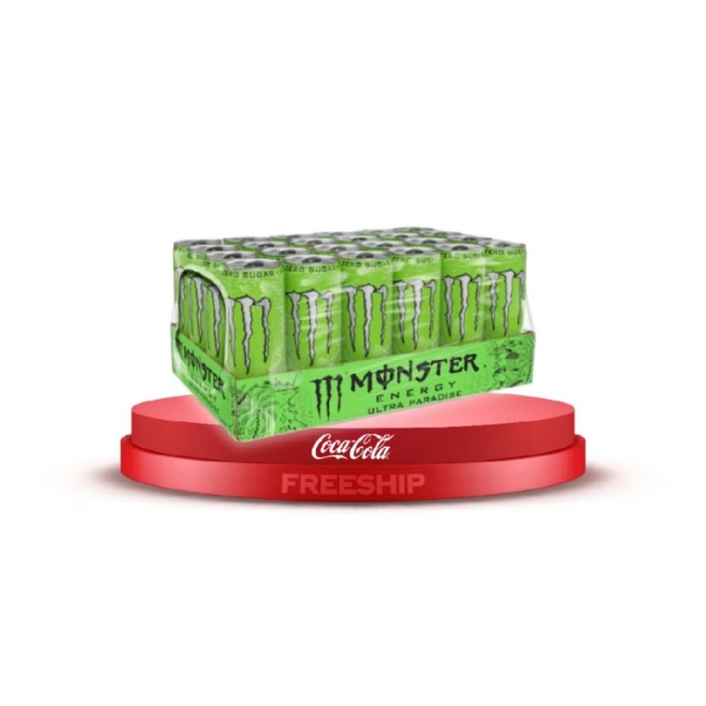 (Hỏa tốc HCM) thùng 24 lon monster màu xanh lá 355ml/1 lon date mới