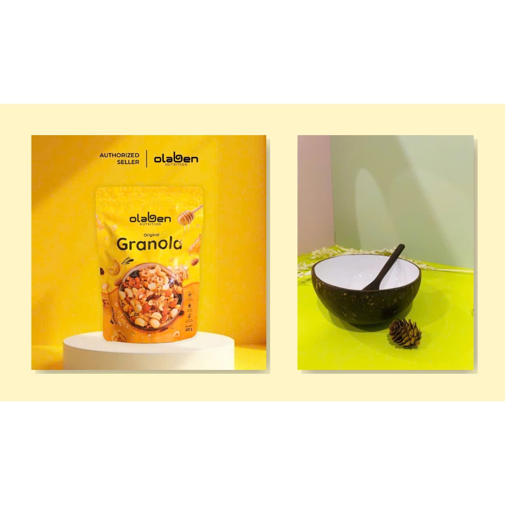 GRANOLA OLABEN NUTRITION+ GÁO DỪA KÈM MUỖNG XUẤT KHẨU