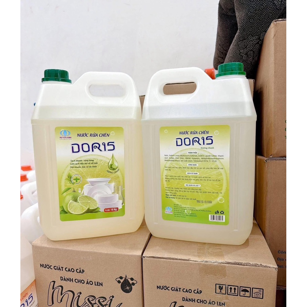 nước rửa chén doris can 10l