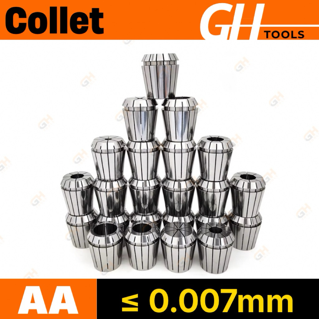Collet Chính Xác Cao Cấp AA ≤0.007mm– Kẹp Dao CNC ER20 ER25 ER32