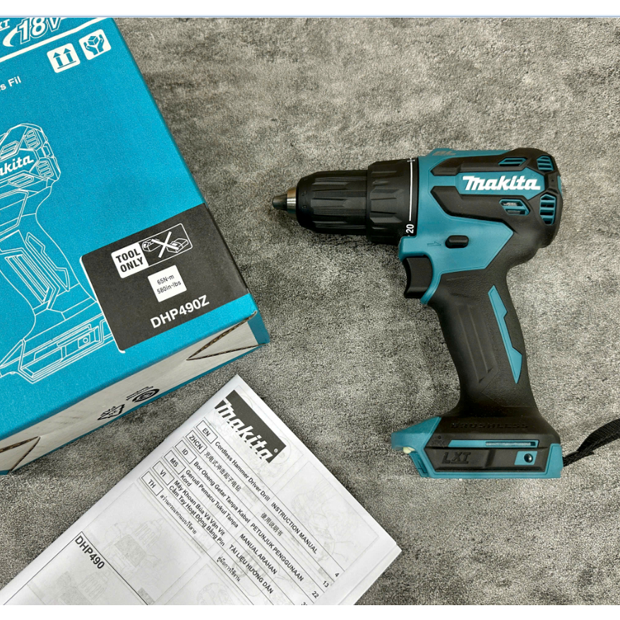 Máy Khoan Động Lực Dùng Pin 18V Makita DHP490Z Chính Hãng (Chưa Pin Sạc)