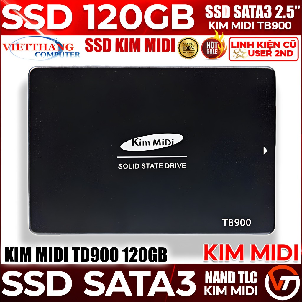 Ổ cứng SSD Kim MiDi TB900 120GB 2.5-Inch SATA 3 SSD Cũ đã qua sử dụng ( Cũ - 2nd )