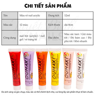 Sơn Gel Vẽ Nail OUMAXI – Màu Vẽ Móng Chuyên Dụng Dễ Pha Trộn