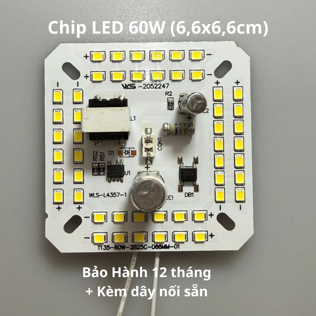 CHIP LED 20W 30W 40W 50W 60W Mạch led AC 220V siêu sáng, Chất liệu nhôm tản…