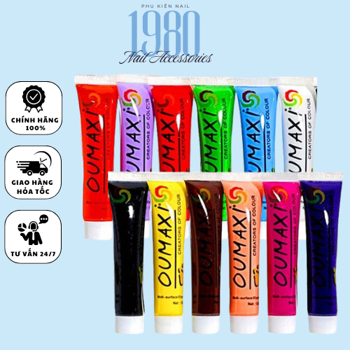 Sơn Gel Vẽ Nail OUMAXI – Màu Vẽ Móng Chuyên Dụng Dễ Pha Trộn