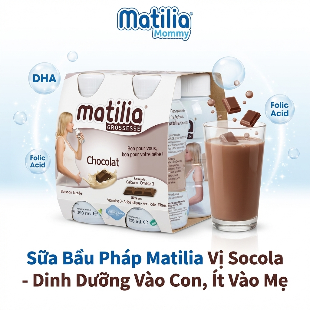 Sữa bầu Matilia vị Socola - 1 Lốc