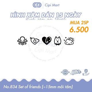 CIPI MART - Hình xăm tạm thời 15 NGÀY - chống nước, cọ xát 0834