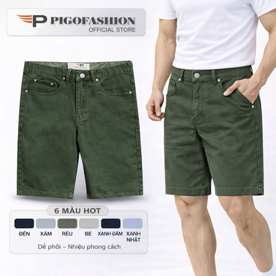 QUẦN SHORT KAKI NAM KIỂU DÁNG JEAN CO GIÃN NHẸ MÁT MẺ MÙA HÈ SPMSKJ01 PIGOFASHION ( CHỌN MÀU )