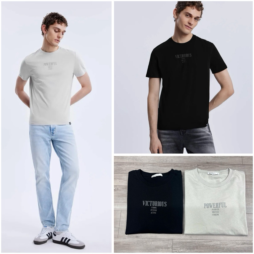 Áo Thun Nam Gloria Jeans In Chữ – Cotton 100%, Form Regular Thoải Mái, Phong Cách Basic Hiện Đại