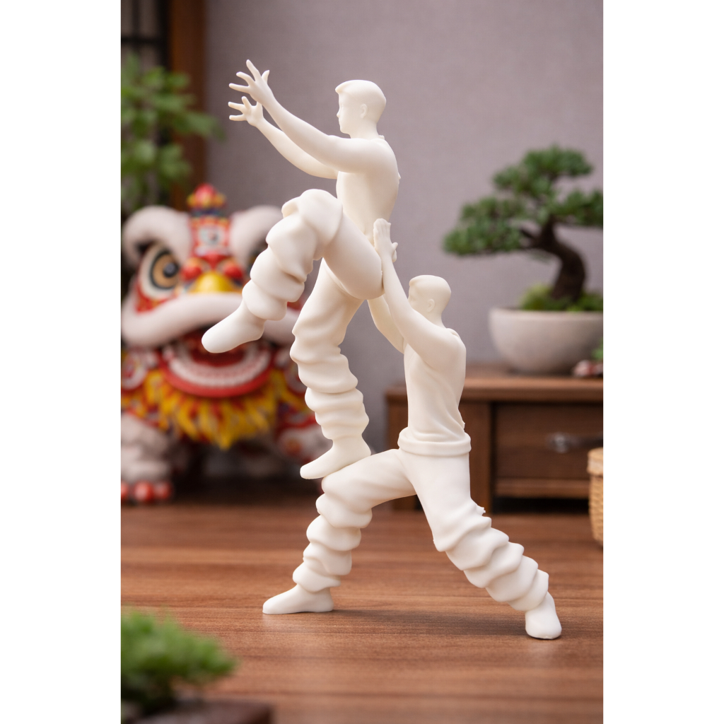 Dáng nhảy lân. Thế Lân sư rồng- phôi người múa lân [mini]
