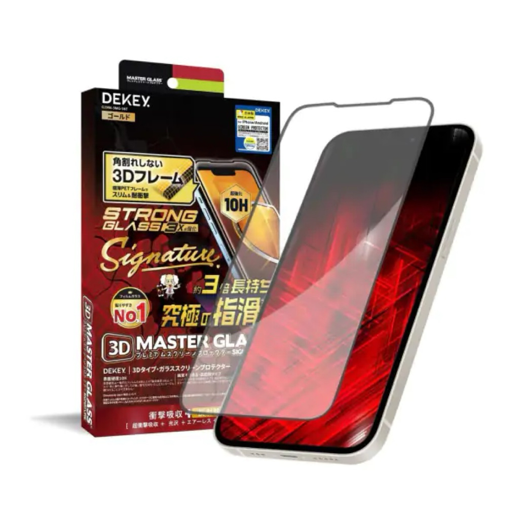 Cường lực iPhone 14/13/13 Pro Dekey Signature (có viền)