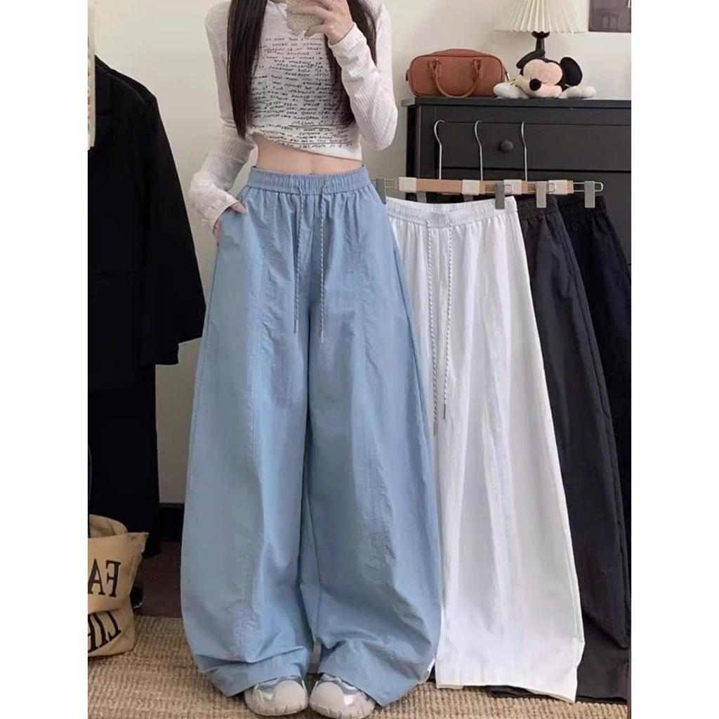 Quần Kaki Thun Hè Ống Rộng Tôn Dáng Chiều Dài 95cm/100cm | BigBuy360 - bigbuy360.vn