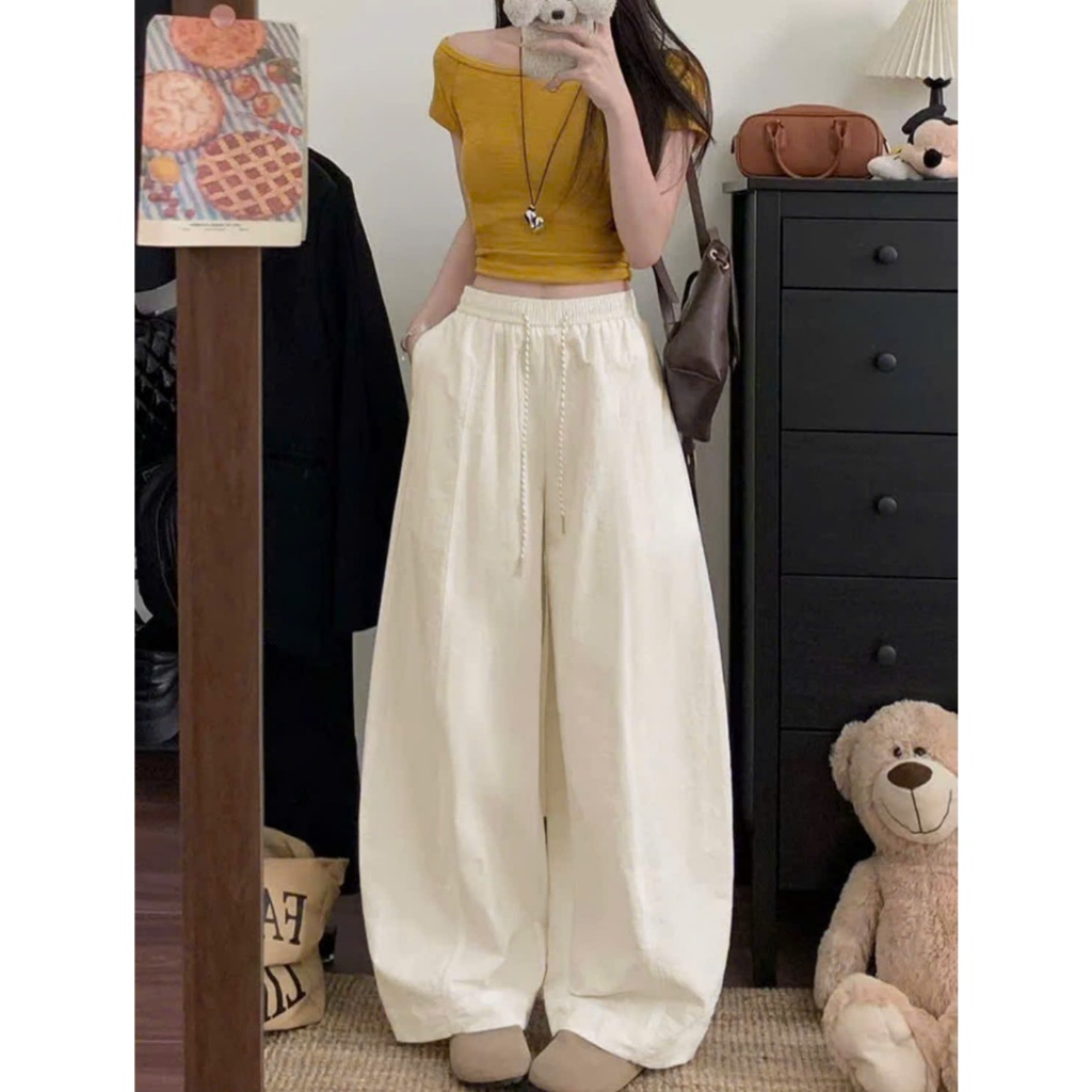 Quần Kaki Thun Hè Ống Rộng Tôn Dáng Chiều Dài 95cm/100cm | BigBuy360 - bigbuy360.vn