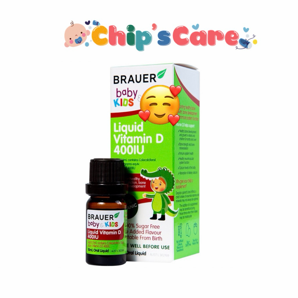 TPBVSK Brauer Baby & Kids Liquid Vitamin D 400iu - cho bé từ sơ sinh d3 (d3 thuần)