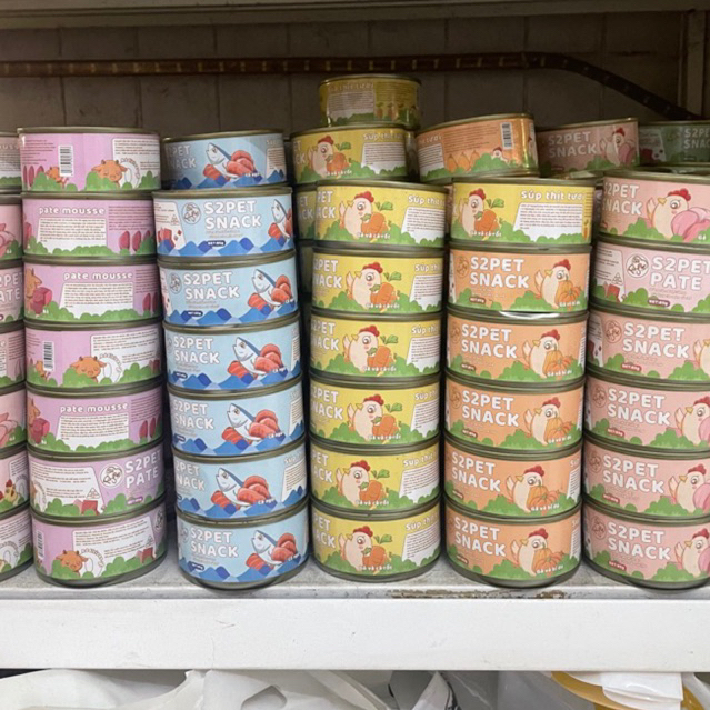 PATE S2 PET 85g - Combo 10 lon pate S2 pet nhiều vị thơm ngon