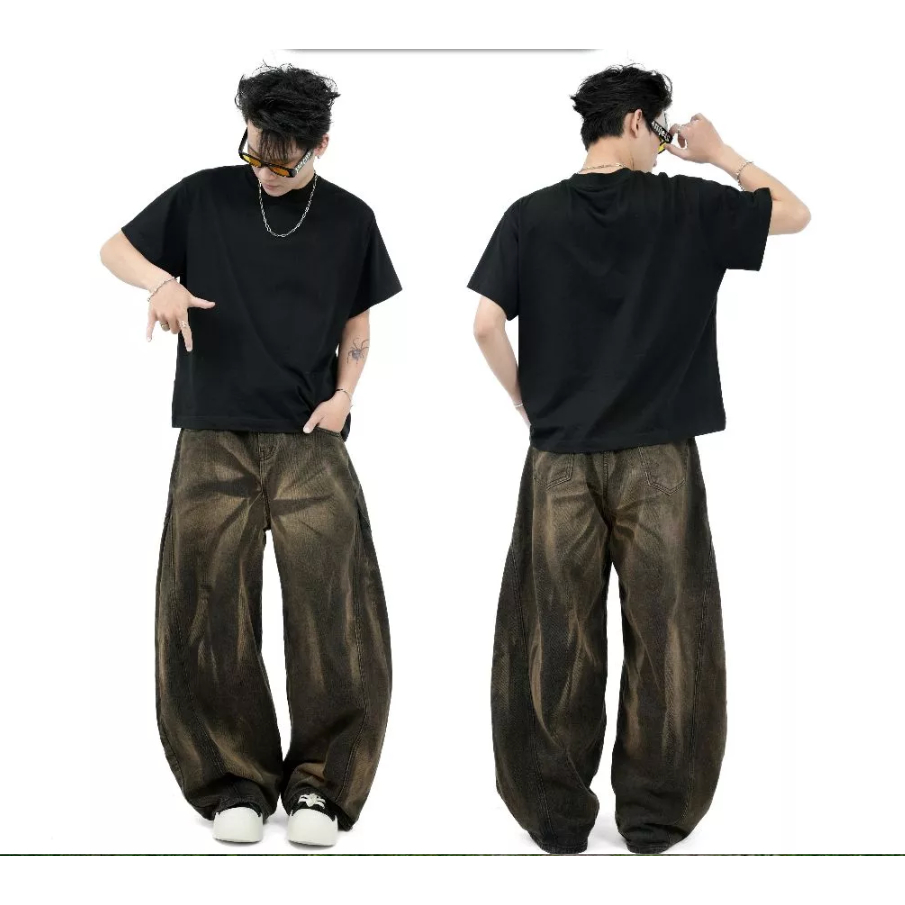 Quần Dài Jeans Ống Bí Thời Trang Nam Nữ Phong Cách StreetWear, Quần Jean Ống Cong Form Rộng | BigBuy360 - bigbuy360.vn