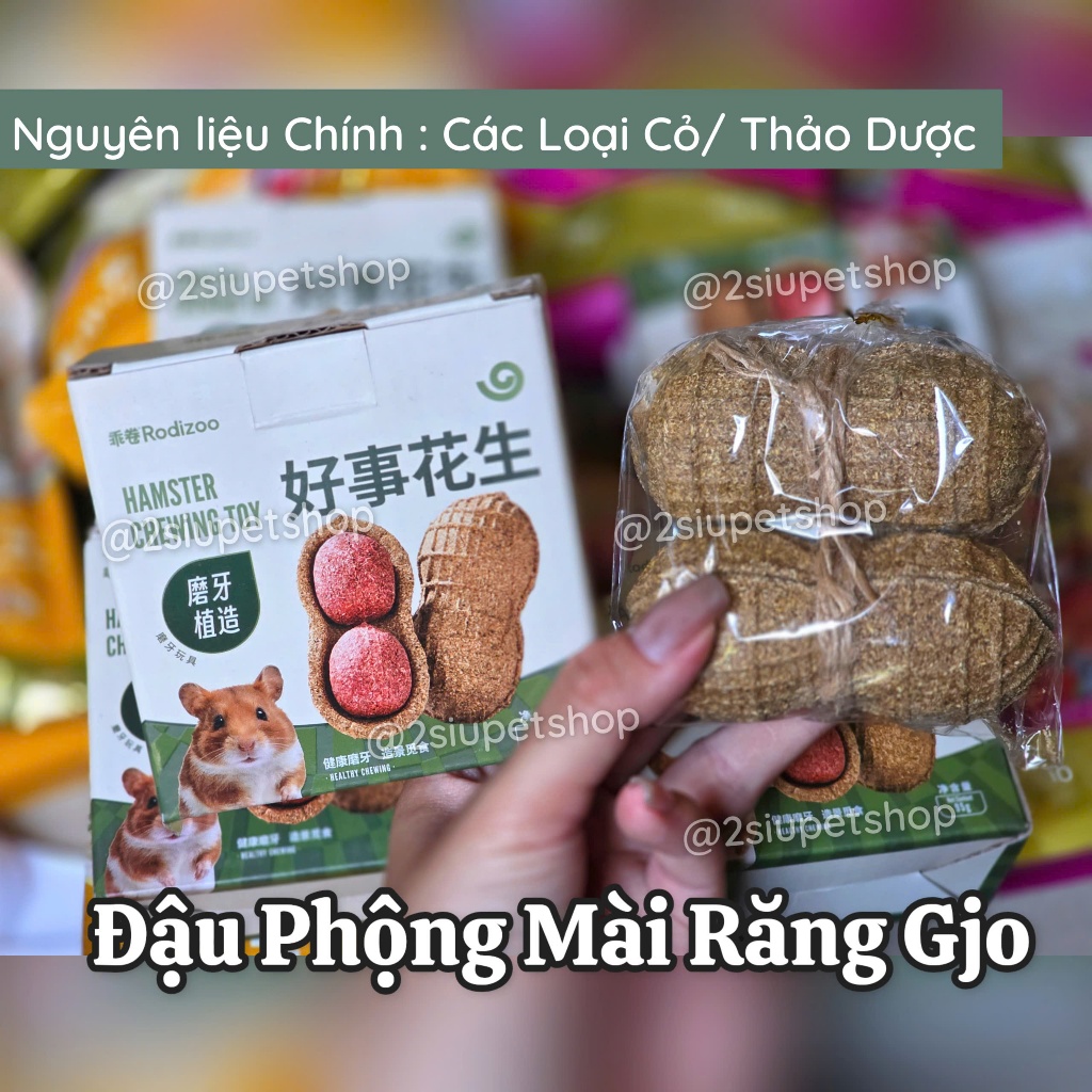 [ Gjo]  Đồ chơi mài răng Good Peanuts - Bộ đồ chơi gặm/ Mài Răng Gjo  ✅️Đối tượng áp dụng: hamster