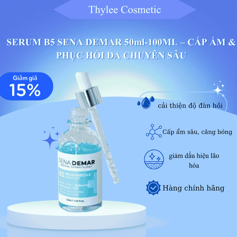 erum sena demar B5 Microneedle ampoule 100ml phục hồi giúp trẻ hoá căng bóng da hạn 2028_serum b5 se