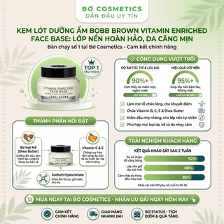 Kem Lót Dưỡng Ẩm Bobbi Brown Vitamin Enriched Face Base 50ml - 15ml -7ml l Bơ Cosmetics