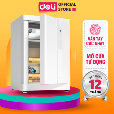 Két Sắt Cao Cấp Deli 2026 Két Sắt Vân Tay Mở Cửa Tự Động Thông Minh Không Tay Cầm Thế Hệ Mới