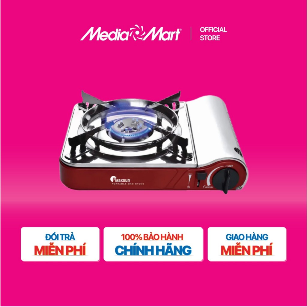 [MediaMart-FREESHIP] Bếp gas đơn Maxsun MS-3800SP-đỏ
