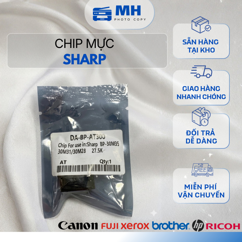 Chip Mực Sharp AT300 BP-30M35 30M31 30M28 – Reset Chuẩn, Dễ Lắp Đặt