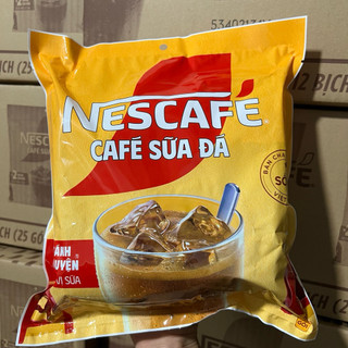 Nescafe Sữa X2 Vị Sữa Cao Cấp Thơm Ngon Từng Giọt (25gói x 24gram Cao Cấp) DATE MỚI