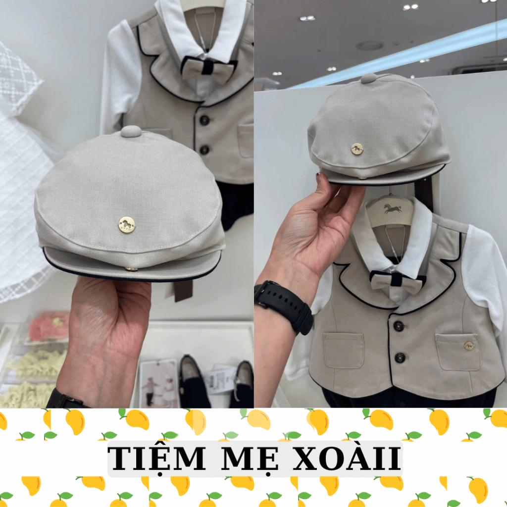 Mũ ettoi RMK ettoi 2026 màu be cho bé trai (L1)