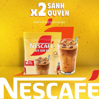 Nescafe Sữa X2 Vị Sữa Cao Cấp Thơm Ngon Từng Giọt (25gói x 24gram Cao Cấp) DATE MỚI