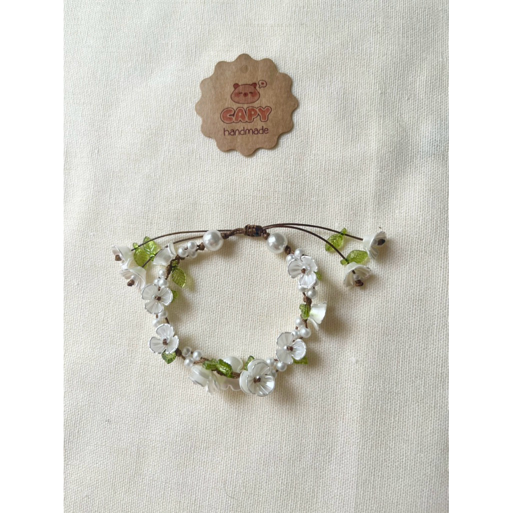 Vòng tay hoa linh lan, lan hồ điệp - CAPY Handmade by Tit